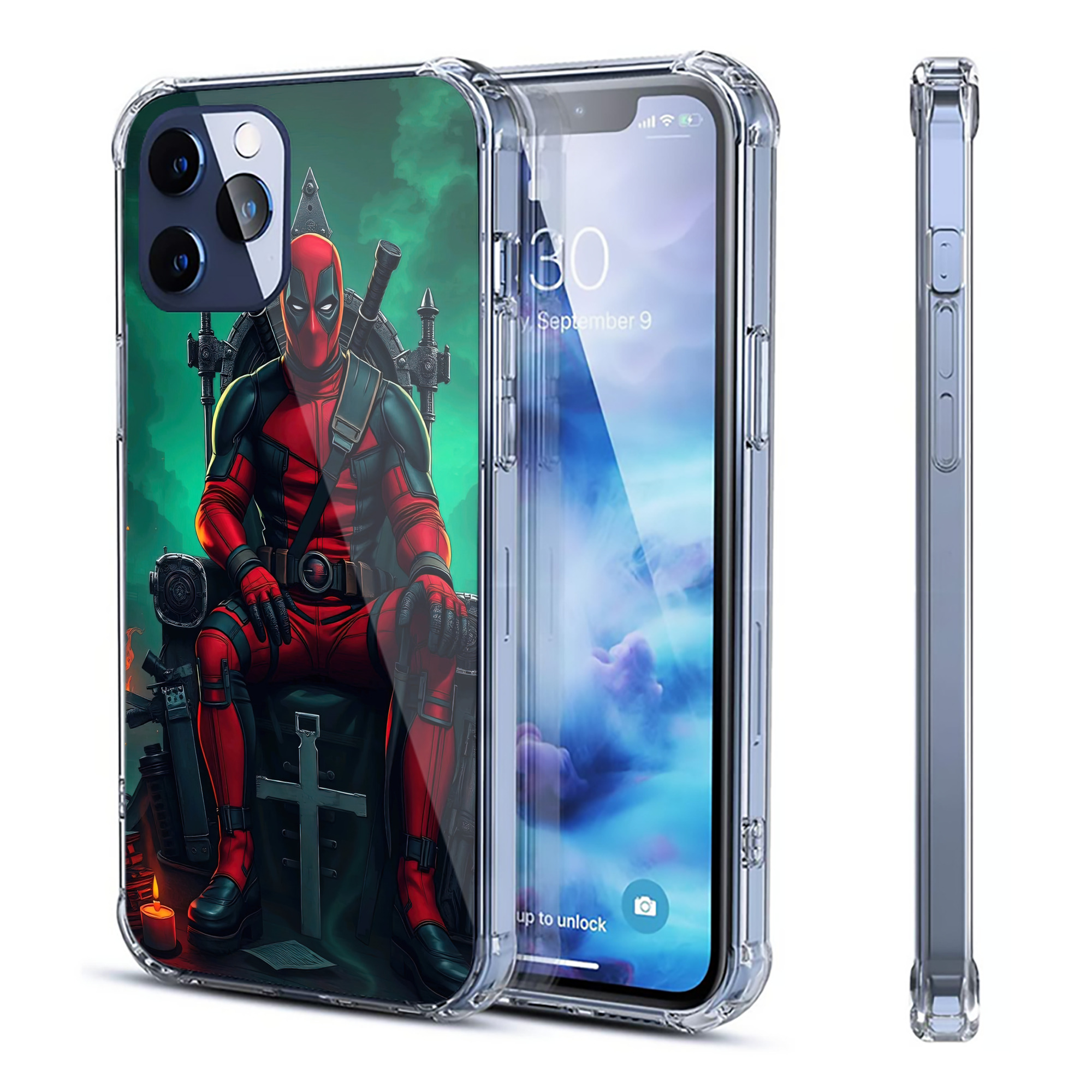 （画像用） Deadpool デッドプール 【iPhone 12シリーズ対応】透明スマホケース（クリアソフトケース）